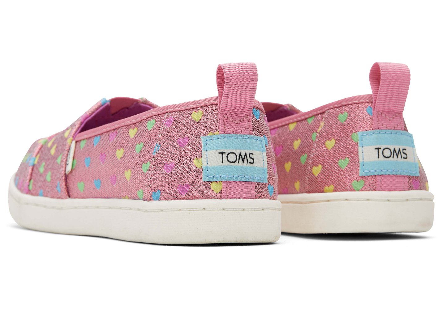 Toms Alpargata Youth Hearts Espadrille Pink - Kids - 64598-NOYR